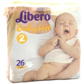 Подгузники Libero Baby Soft 2 (3-6 кг) 26 шт.