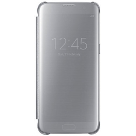 Чехол книжка Samsung для Samsung Galaxy S7 edge Clear View Cover серебристый